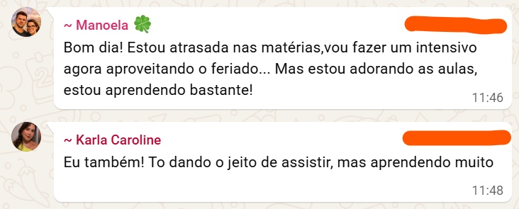 Cópia de Elogio - Alunas aprendendo mesmo com _atraso_ nas matérias