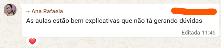 Cópia de Elogio - Aulas bem explicativas e sem dúvidas